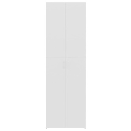 Office Cabinet White and Sonoma Oak 60x32x190 cm Chipboard - Image 6
