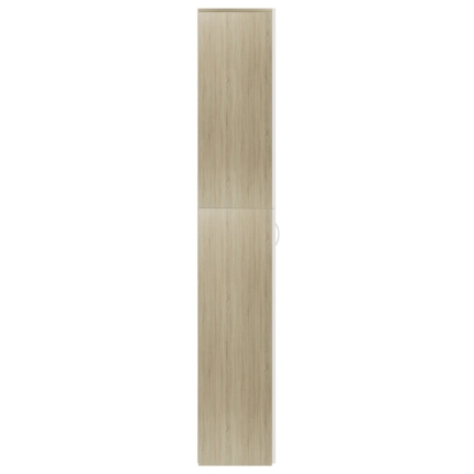 Office Cabinet White and Sonoma Oak 60x32x190 cm Chipboard - Image 7