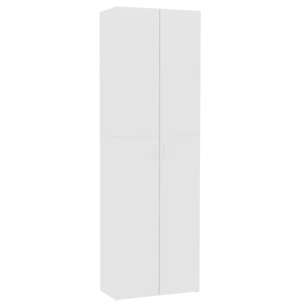 Office Cabinet High Gloss White 60x32x190 cm Chipboard - Image 2