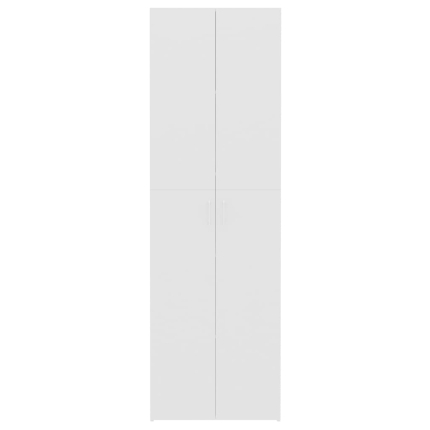 Office Cabinet High Gloss White 60x32x190 cm Chipboard - Image 6