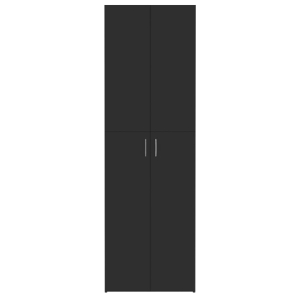 Office Cabinet High Gloss Black 60x32x190 cm Chipboard - Image 6