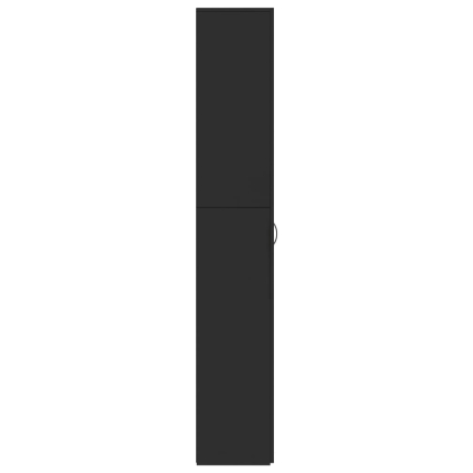 Office Cabinet High Gloss Black 60x32x190 cm Chipboard - Image 7