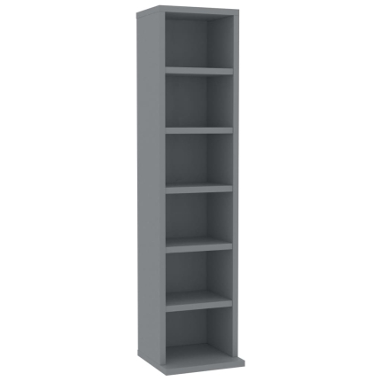 CD Cabinet Grey 21x16x88 cm Chipboard - Image 2