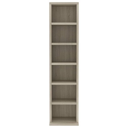 CD Cabinet Sonoma Oak 21x16x88 cm Chipboard - Image 4