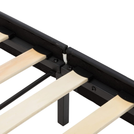 Bed Frame White and Black Faux Leather 183x203 cm King - Image 7