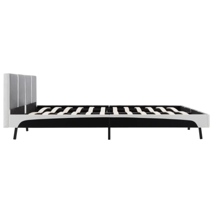 Bed Frame Black and White Faux Leather 183x203 cm King - Image 5