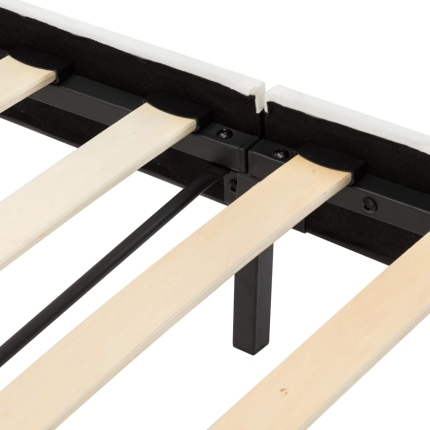 Bed Frame Black and White Faux Leather 183x203 cm King - Image 7