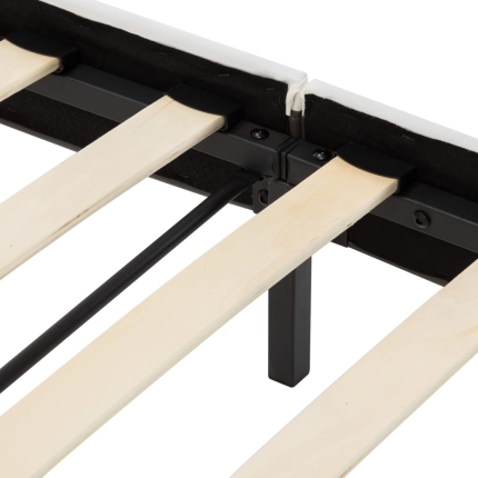 Bed Frame Grey and White Faux Leather 183x203 cm King - Image 7