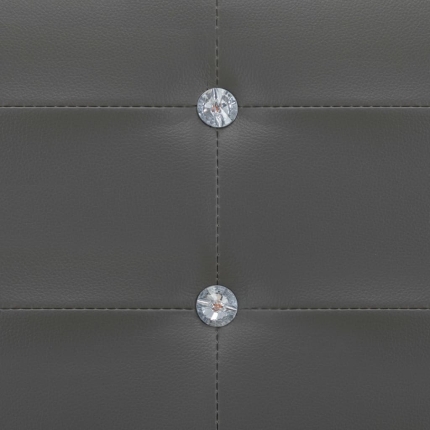 Bed Frame Grey Faux Leather 106x203 cm King Single - Image 2