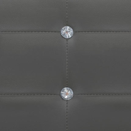 Bed Frame Grey Faux Leather 137x187 cm Double - Image 2