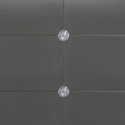 Bed Frame Grey Faux Leather 183x203 cm King - Image 2