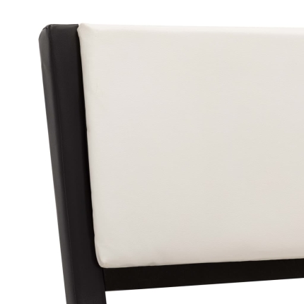 Bed Frame Black and White Faux Leather 137x187 cm Double - Image 6