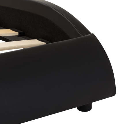 Bed Frame Black and White Faux Leather 183x203 cm King - Image 5