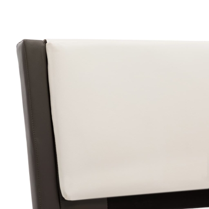 Bed Frame Grey and White Faux Leather 137x187 cm Double - Image 6