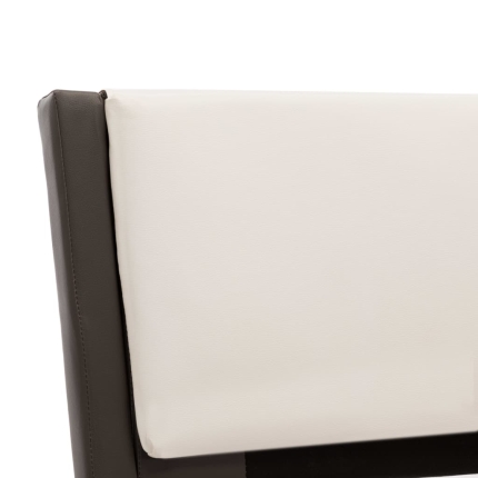 Bed Frame Grey and White Faux Leather 183x203 cm King - Image 6