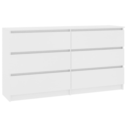 Sideboard White 140x35x77 cm Chipboard - Image 2