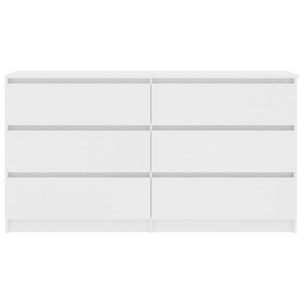 Sideboard White 140x35x77 cm Chipboard - Image 4
