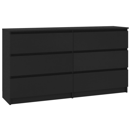 Sideboard Black 140x35x77 cm Chipboard - Image 2