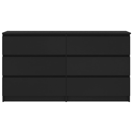 Sideboard Black 140x35x77 cm Chipboard - Image 4