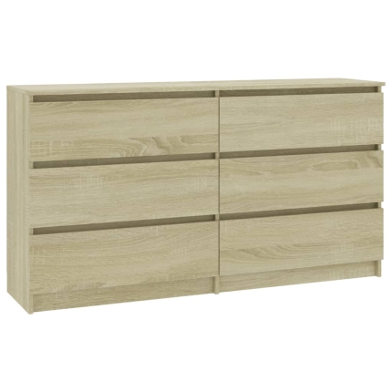 Sideboard Sonoma Oak 140x35x77 cm Chipboard - Image 2