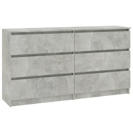 Sideboard Concrete Grey 140x35x77 cm Chipboard - Image 2