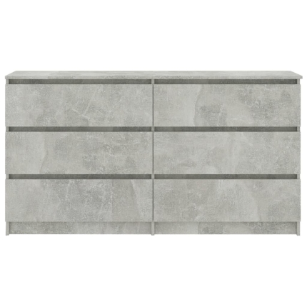 Sideboard Concrete Grey 140x35x77 cm Chipboard - Image 4