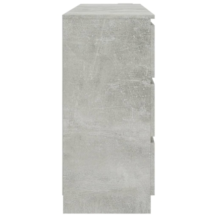 Sideboard Concrete Grey 140x35x77 cm Chipboard - Image 5
