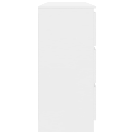 Sideboard High Gloss White 140x35x77 cm Chipboard - Image 5