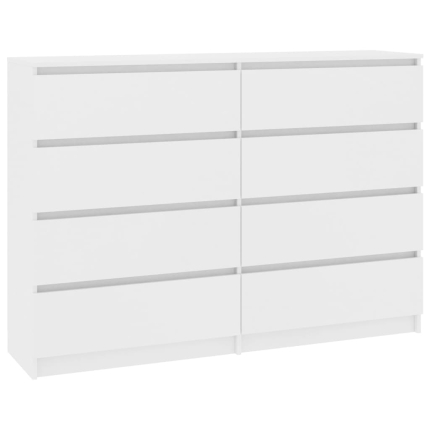 Sideboard White 140x35x79 cm Chipboard - Image 2