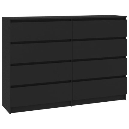 Sideboard Black 140x35x79 cm Chipboard - Image 2