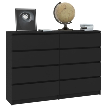 Sideboard Black 140x35x79 cm Chipboard - Image 3