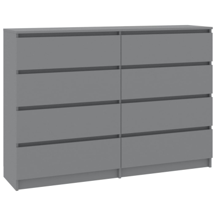 Sideboard Grey 140x35x79 cm Chipboard - Image 2