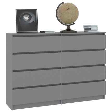Sideboard Grey 140x35x79 cm Chipboard - Image 3
