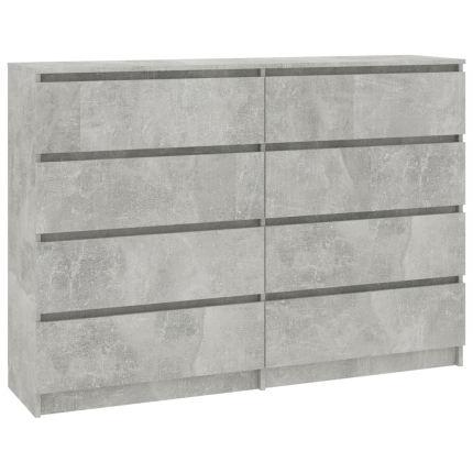 Sideboard Concrete Grey 140x35x79 cm Chipboard - Image 2