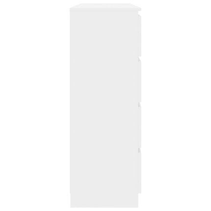Sideboard High Gloss White 140x35x79 cm Chipboard - Image 5