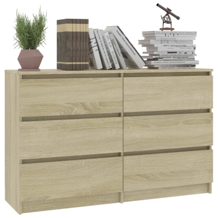 Sideboard Sonoma Oak 120x30x77 cm Chipboard - Image 3
