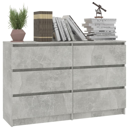 Sideboard Concrete Grey 120x30x77 cm Chipboard - Image 3
