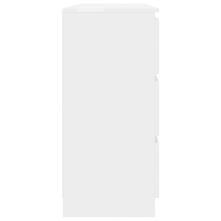 Sideboard High Gloss White 120x30x77 cm Chipboard - Image 5