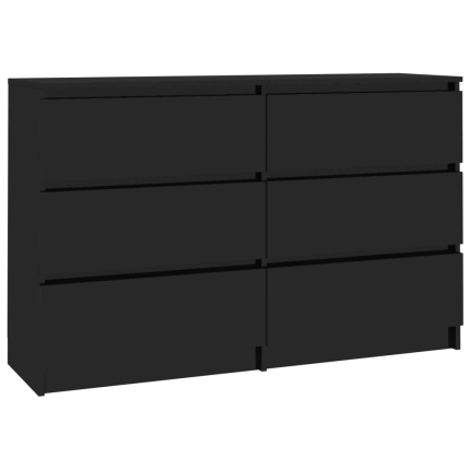 Sideboard High Gloss Black 120x30x77 cm Chipboard - Image 2