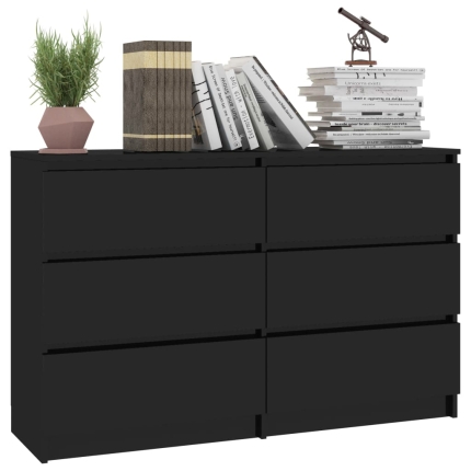 Sideboard High Gloss Black 120x30x77 cm Chipboard - Image 3