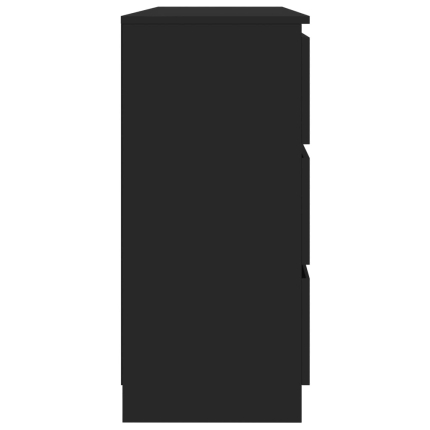 Sideboard High Gloss Black 120x30x77 cm Chipboard - Image 5