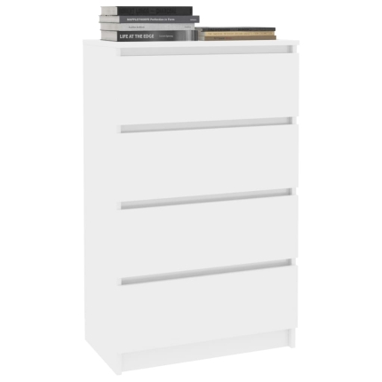 Sideboard High Gloss White 70x40x97 cm Chipboard - Image 3