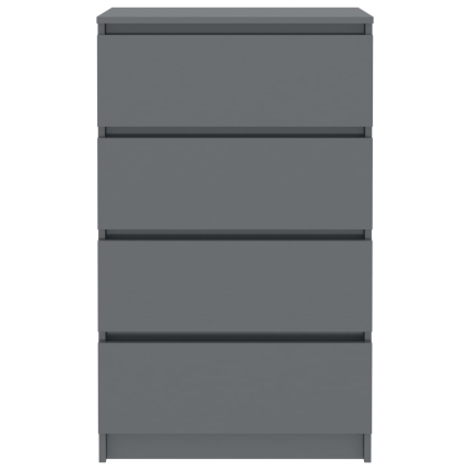 Sideboard High Gloss Grey 70x40x97 cm Chipboard - Image 4