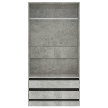 Wardrobe Concrete Grey 100x50x200 cm Chipboard - Image 4
