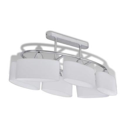 Ceiling Lamp with Ellipsoid Glass Shades 4 pcs E14 - Image 4