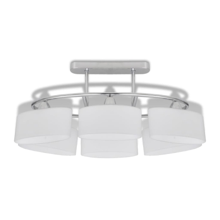 Ceiling Lamp with Ellipsoid Glass Shades 4 pcs E14 - Image 5