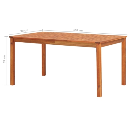 5 Piece Outdoor Dining Set with Cushions Solid Acacia Wood - Image 10