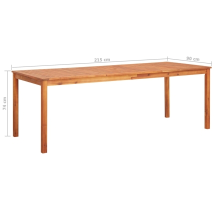 7 Piece Outdoor Dining Set with Cushions Solid Acacia Wood - Image 10