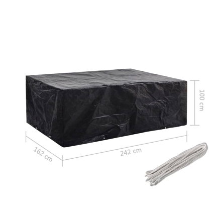 Garden Furniture Covers 2 pcs 8 Eyelets 242x162x100 cm - Image 7
