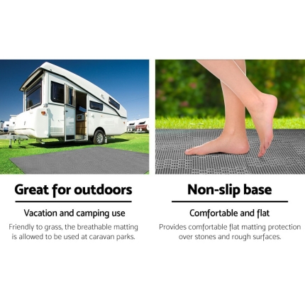 Weisshorn 6M X 2.5M Annex Matting 600 GSM Floor Mats Mesh Caravan Parks Camping - Image 6